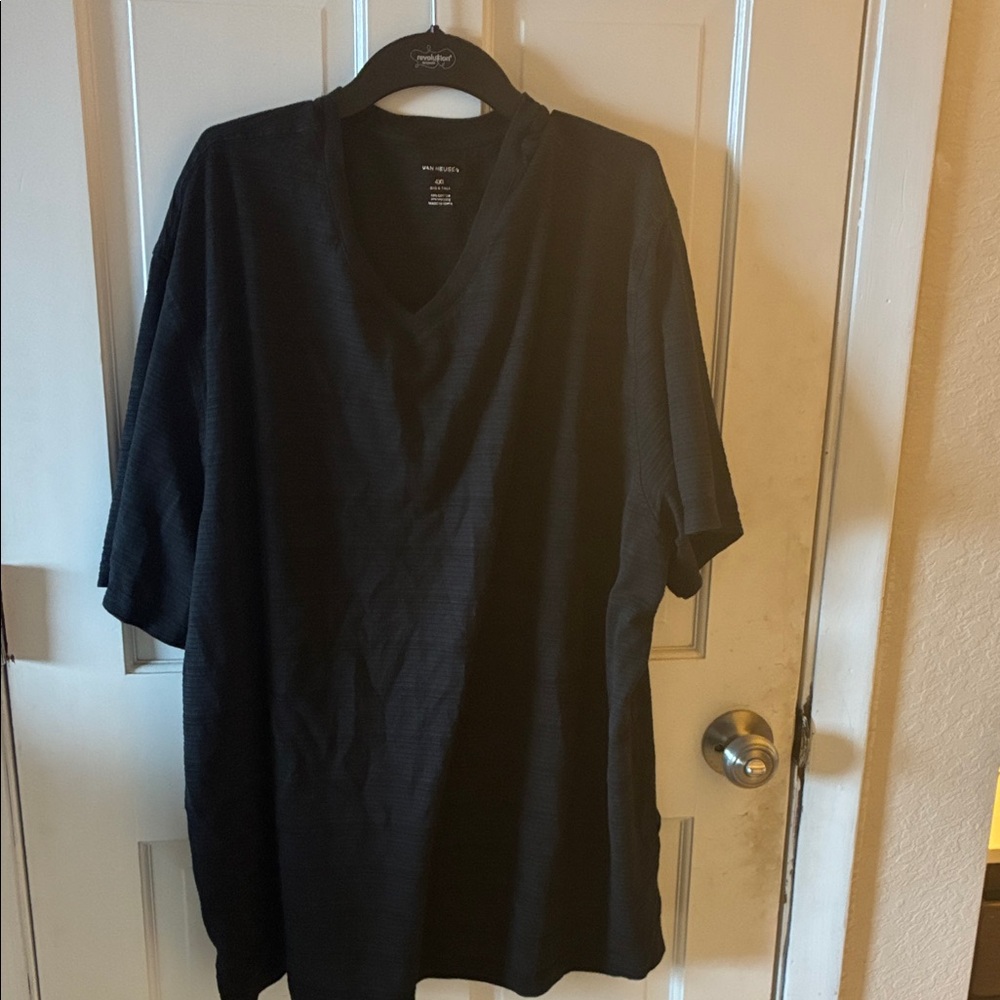 Van Heusen Black Short Sleeve V-Neck Tee